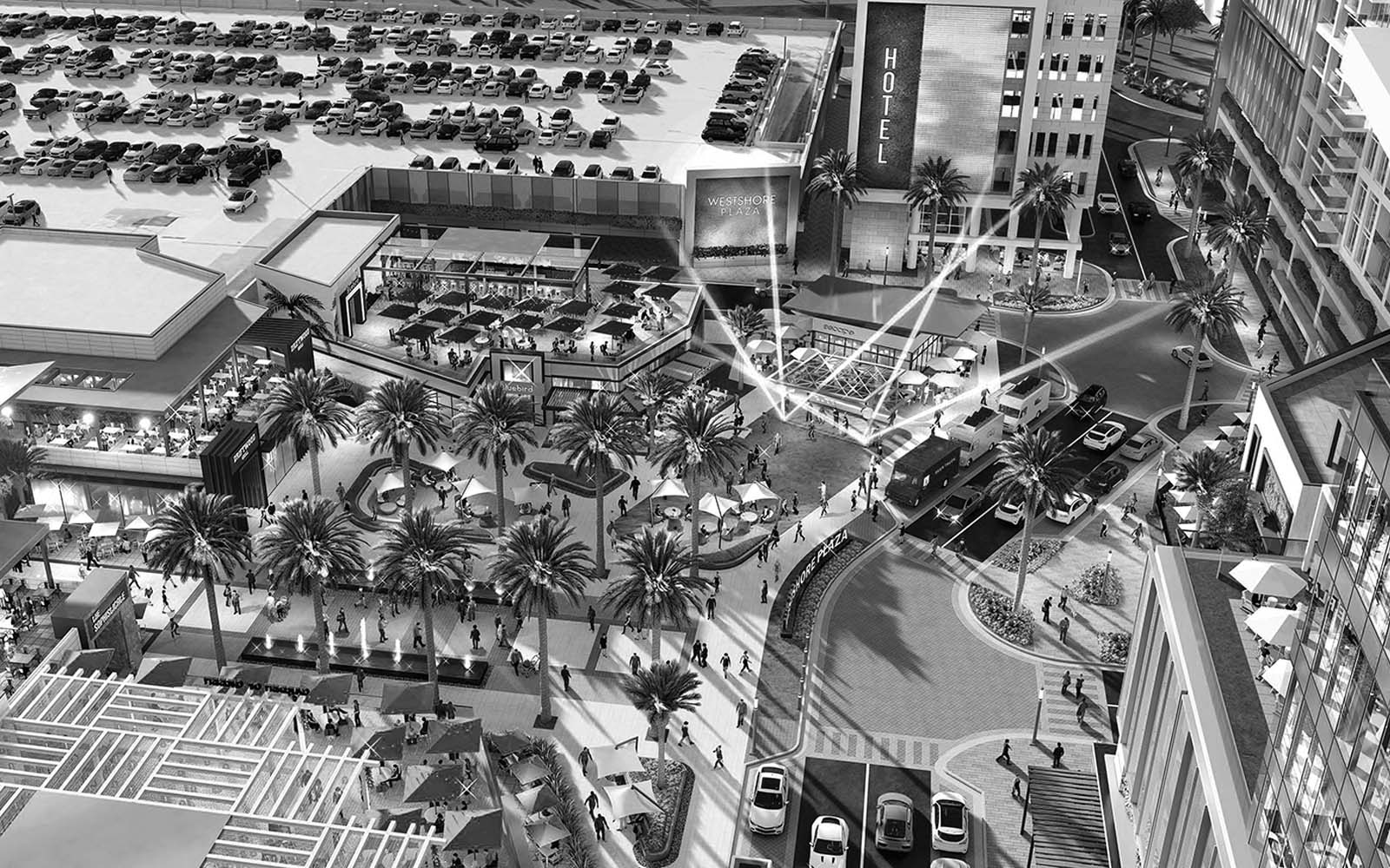 Retail and Dining Destination Design, Westshore Plaza in Tampa, FL